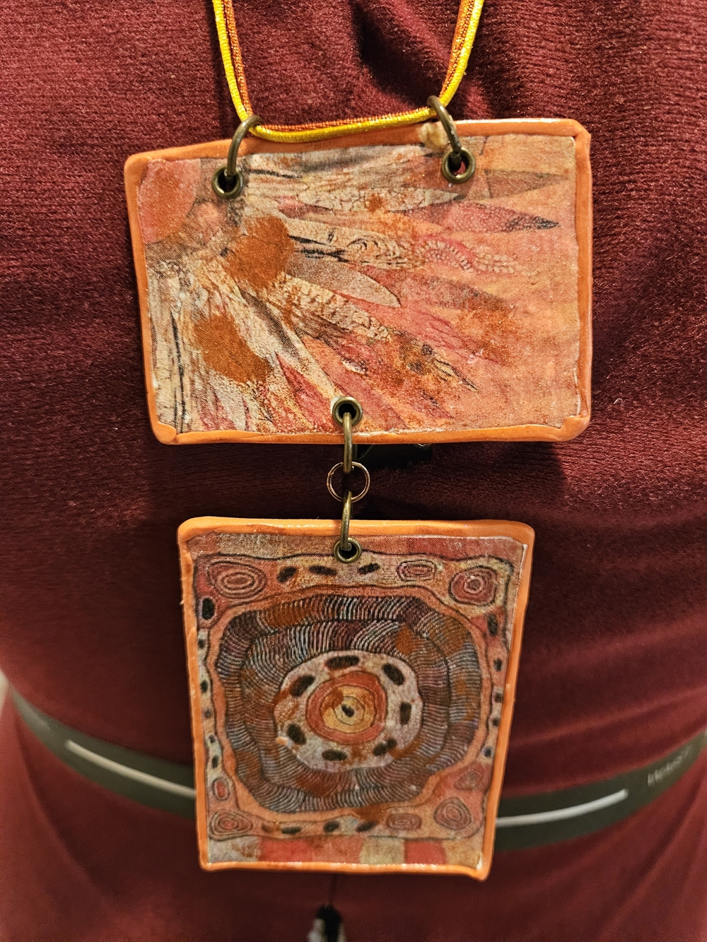 OOAK Handmade Abstract Art Pendant Necklace